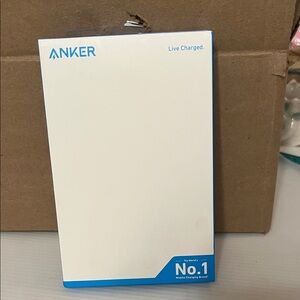 Anker White and Blue Portable Charger